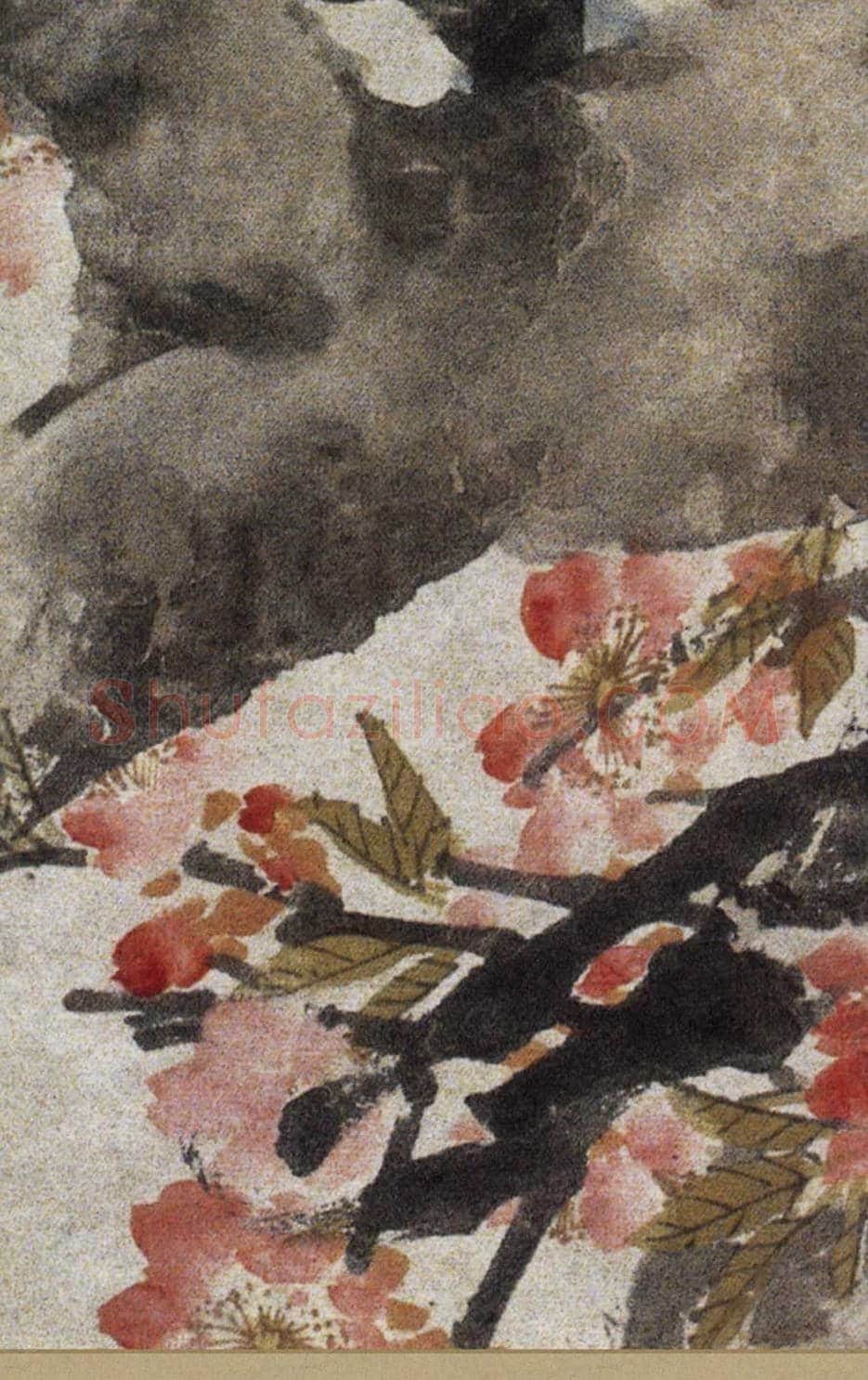 任伯年《桃花双鸡图》图赏 | 传世国画赏析