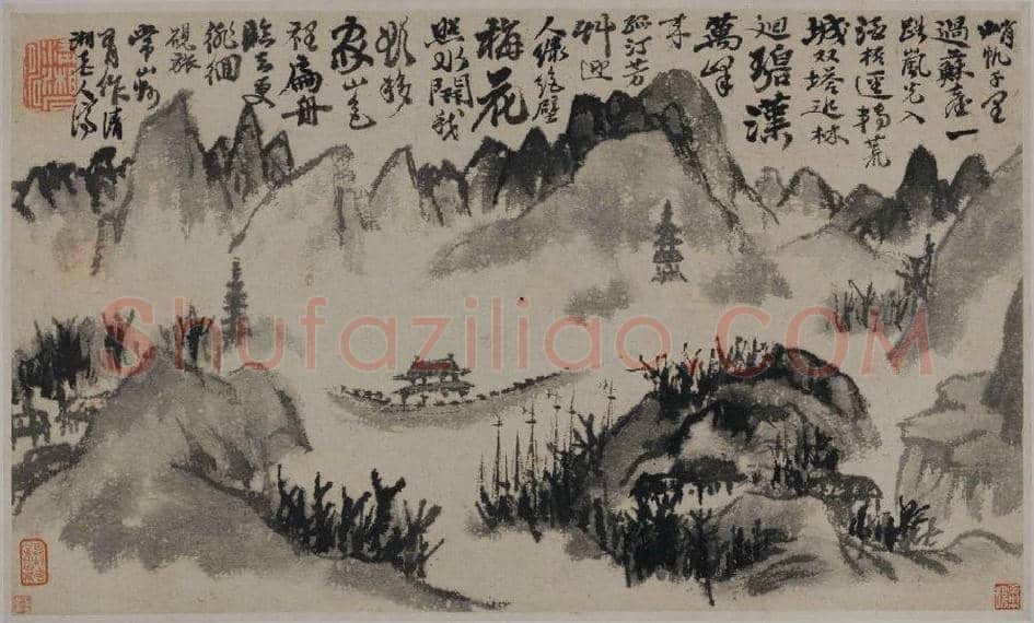 石涛神品《石涛上人山水册》欣赏 | 书画百科