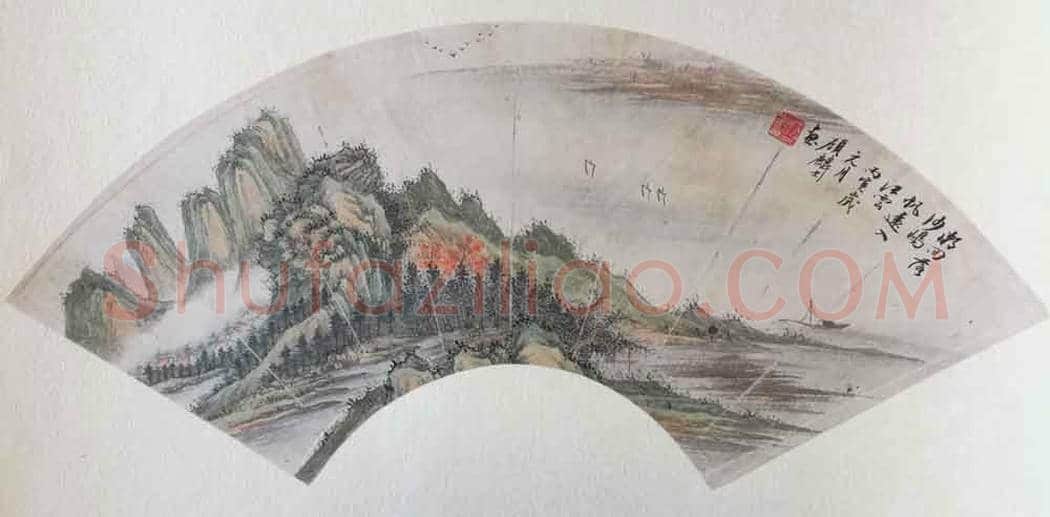 清末名家顾麟士山水扇面作品 | 国画欣赏