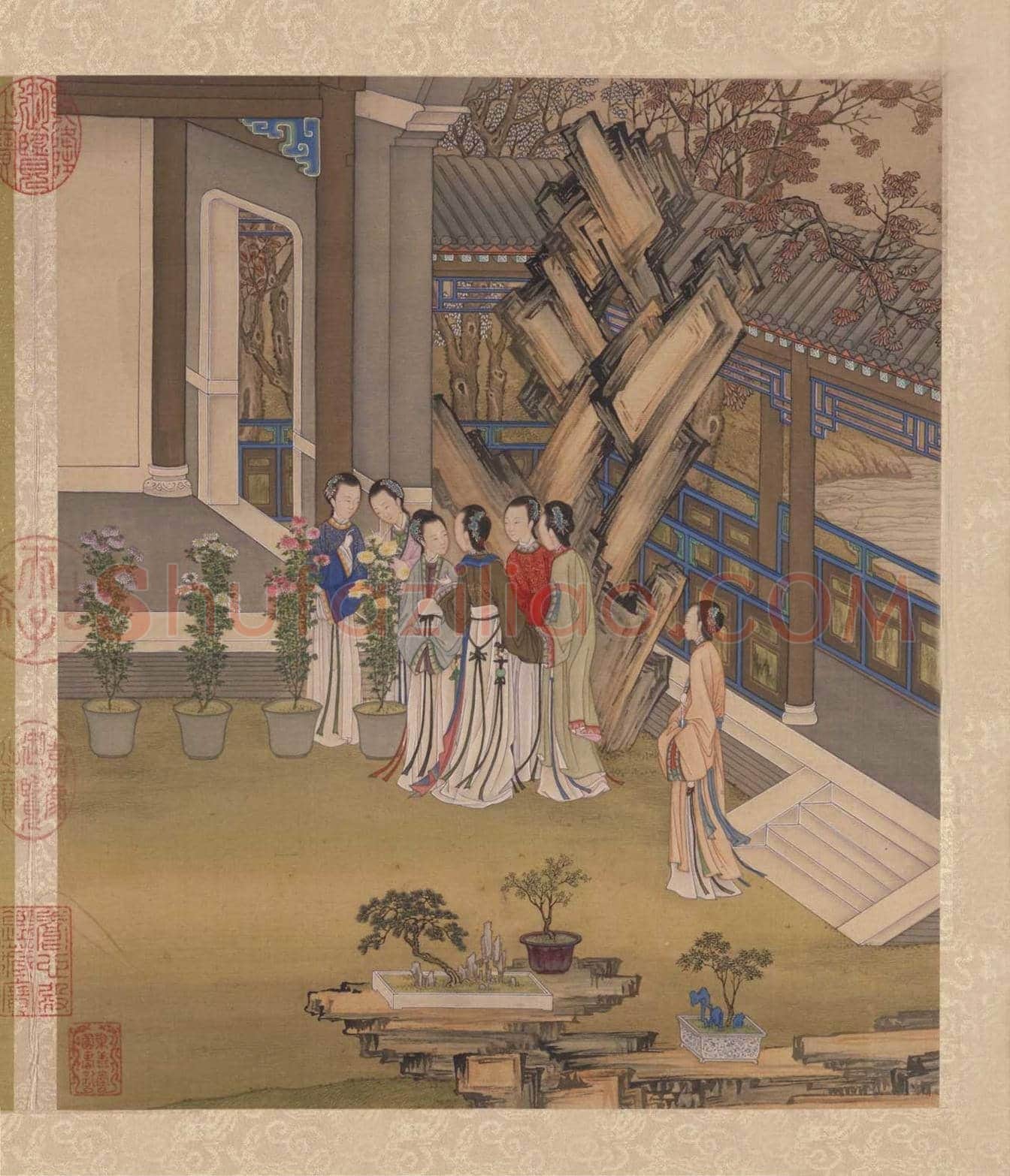 陈枚《月曼清游图册》欣赏 | 传世国画赏析