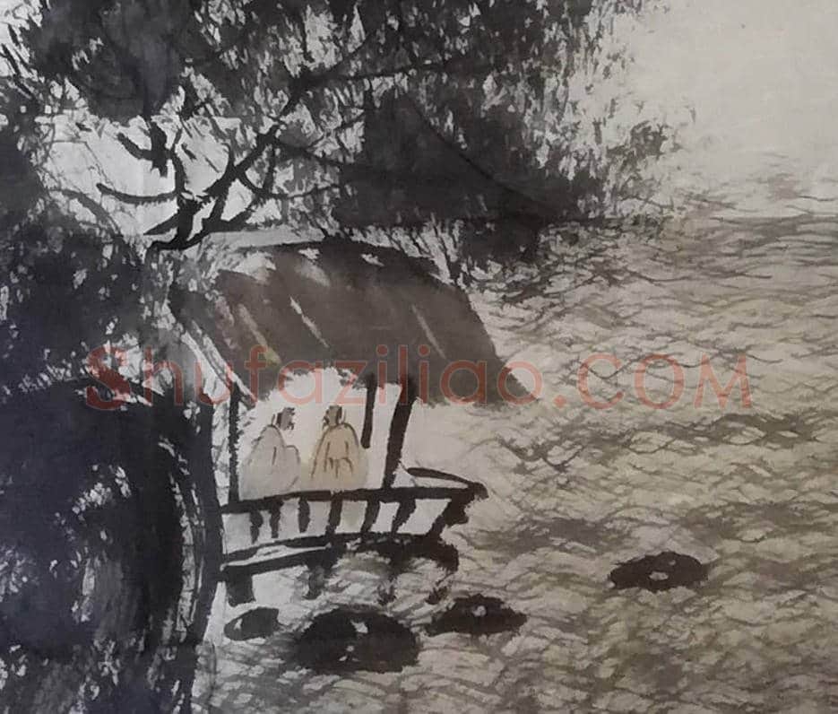 馆级藏品丨傅抱石《 高士观瀑图》 极具金刚风韵 | 国画赏析