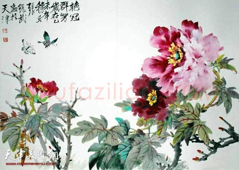 张锡武牡丹作品欣赏 | 书画资料