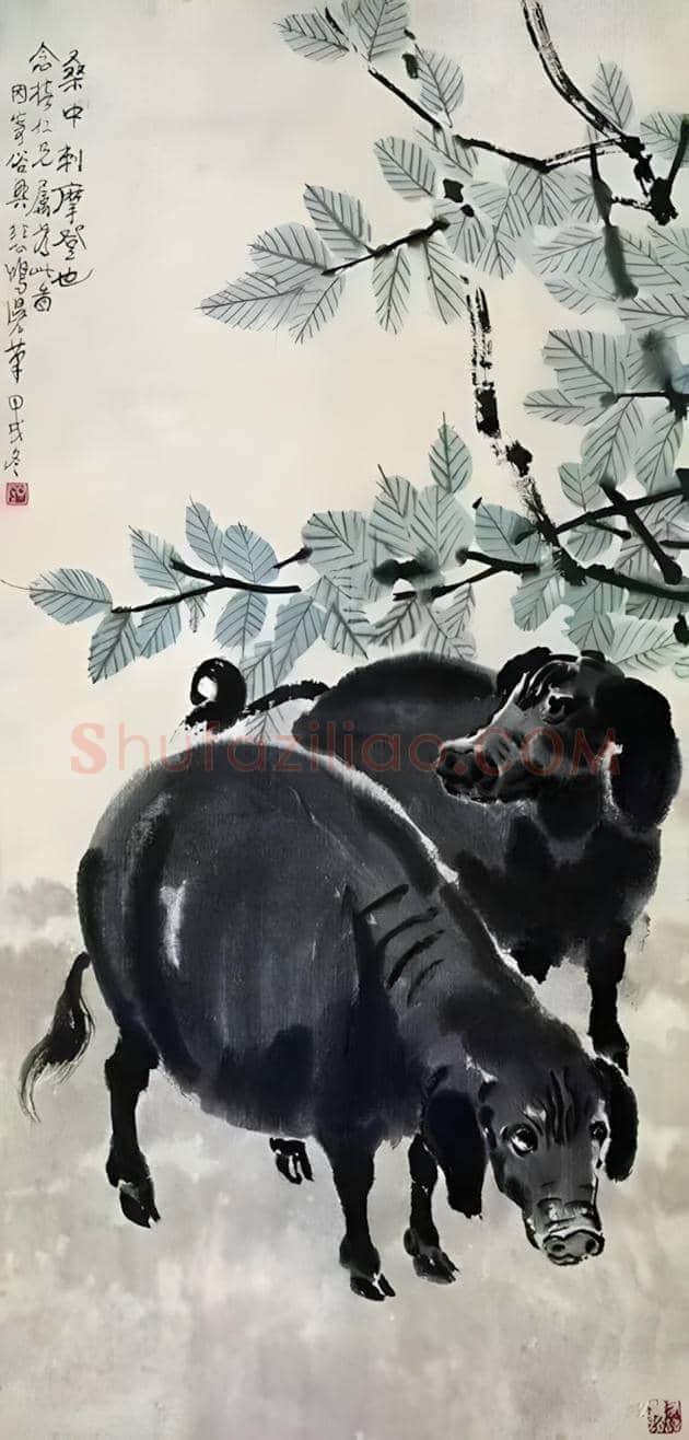 徐悲鸿画猪，难得一见 | 书画知识