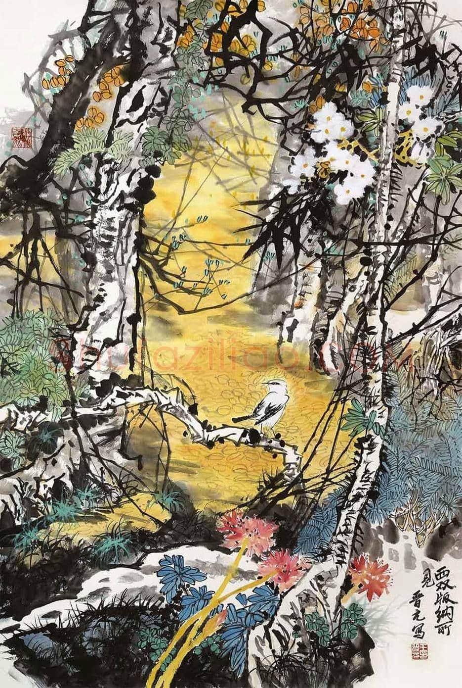 王晋元花鸟画作品欣赏 | 书画学堂