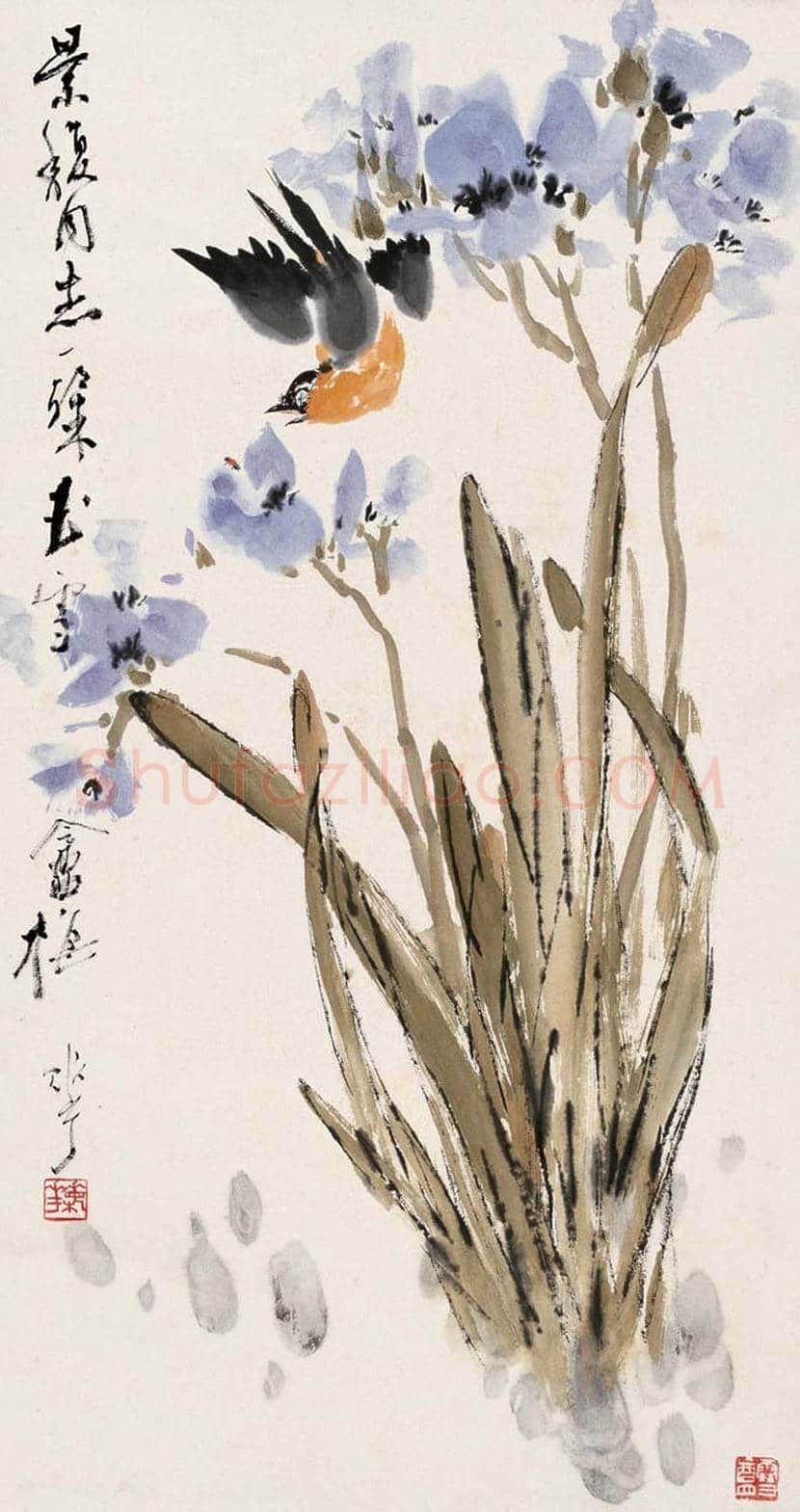 颜梅华花鸟作品欣赏 | 书画知识