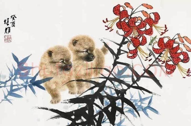 方楚雄工笔动物欣赏,很有乡土气息 | 书画资料