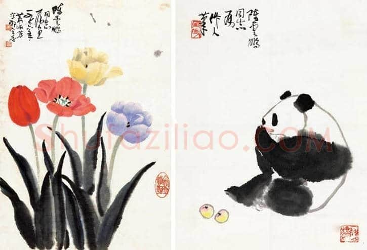 吴作人萧淑芳合作作品欣赏 | 书画讲解