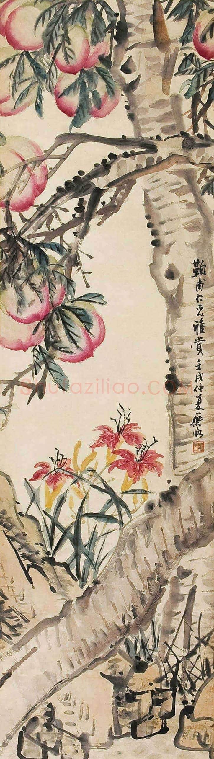 这二十位名家画的寿桃，精彩纷呈！ | 书画资料