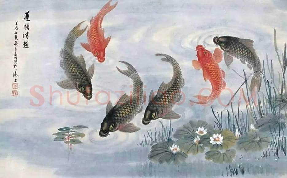 吴青霞鲤鱼作品欣赏 | 书画百科