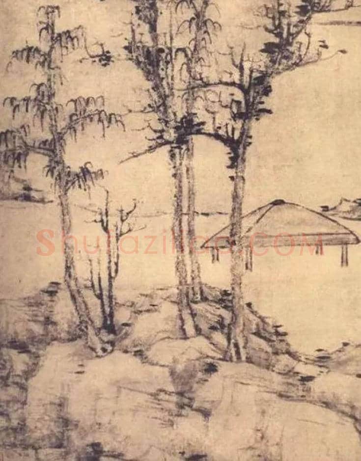 元四家之一的倪瓒《虞山林壑图》 | 书画学堂