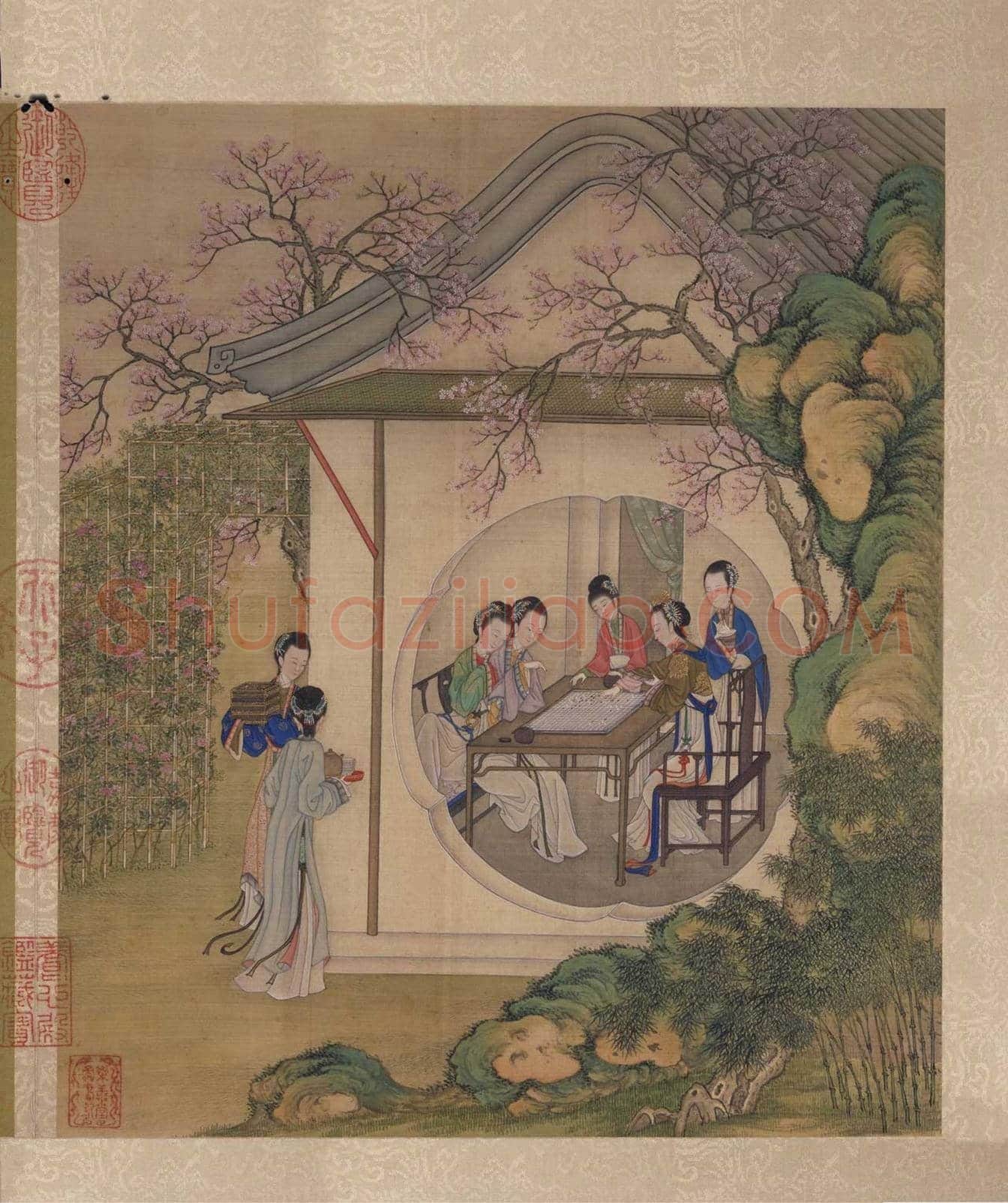 陈枚《月曼清游图册》欣赏 | 传世国画赏析