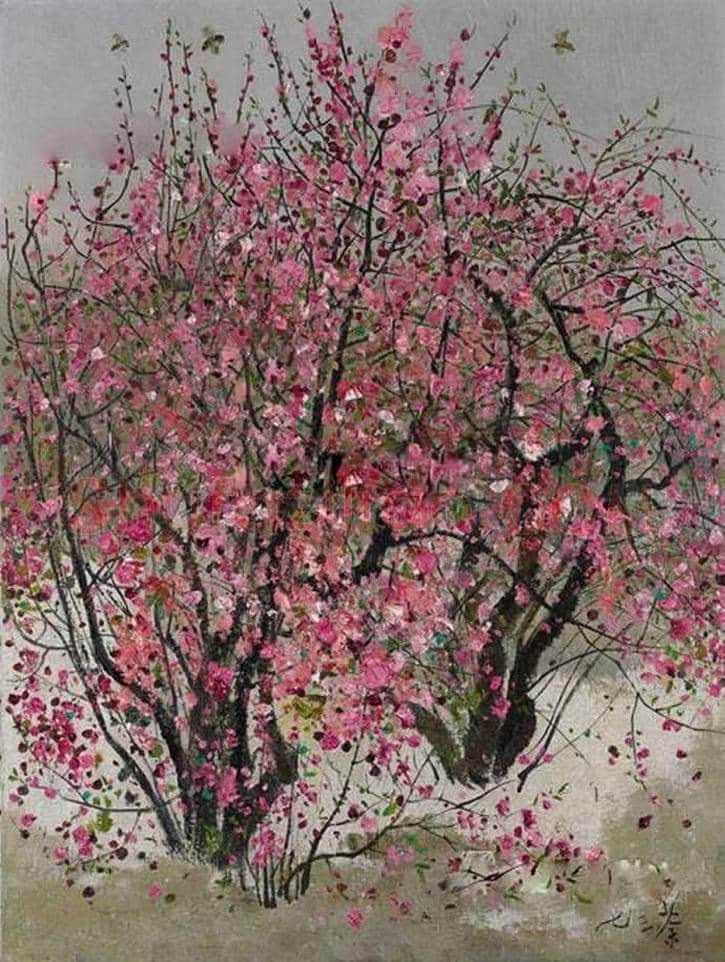 吴冠中花卉作品拍卖及欣赏 | 书画百科