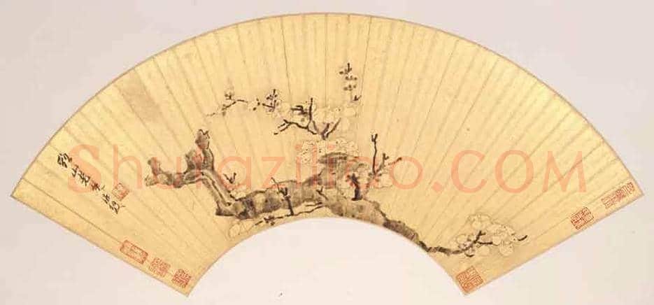 明代陈洪绶《林亭清话图》扇面赏析 | 传世国画赏析