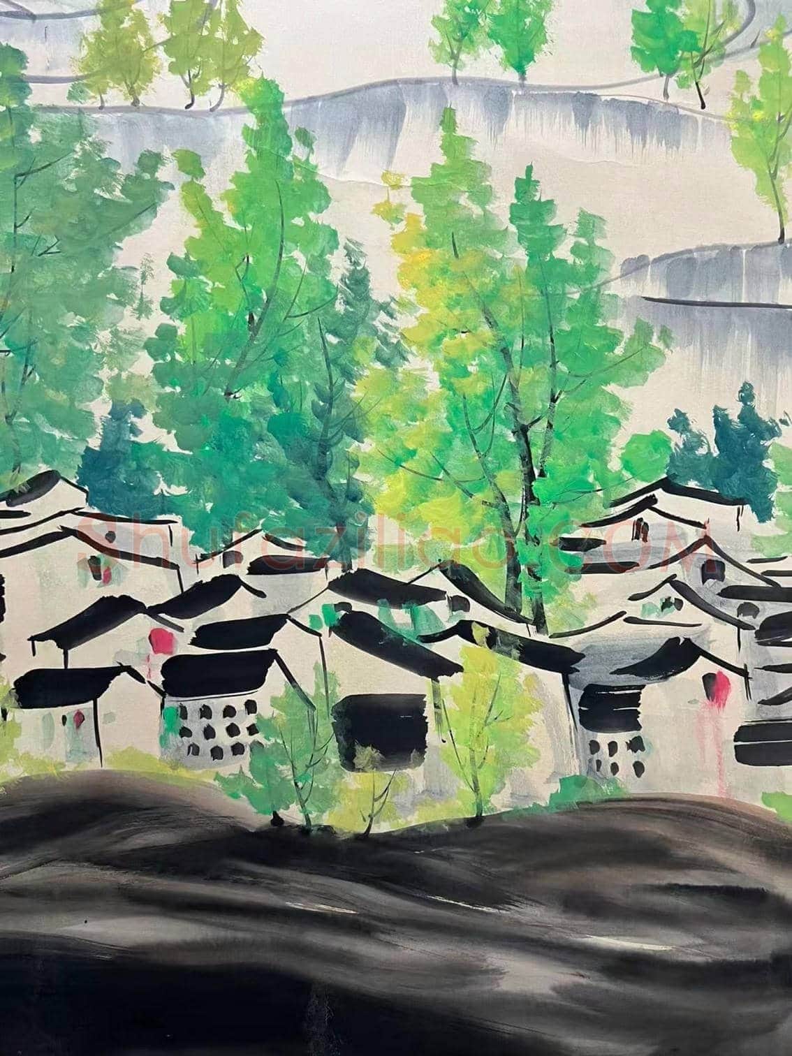 典范巨制——吴冠中《江南旧画图》 | 国画作品
