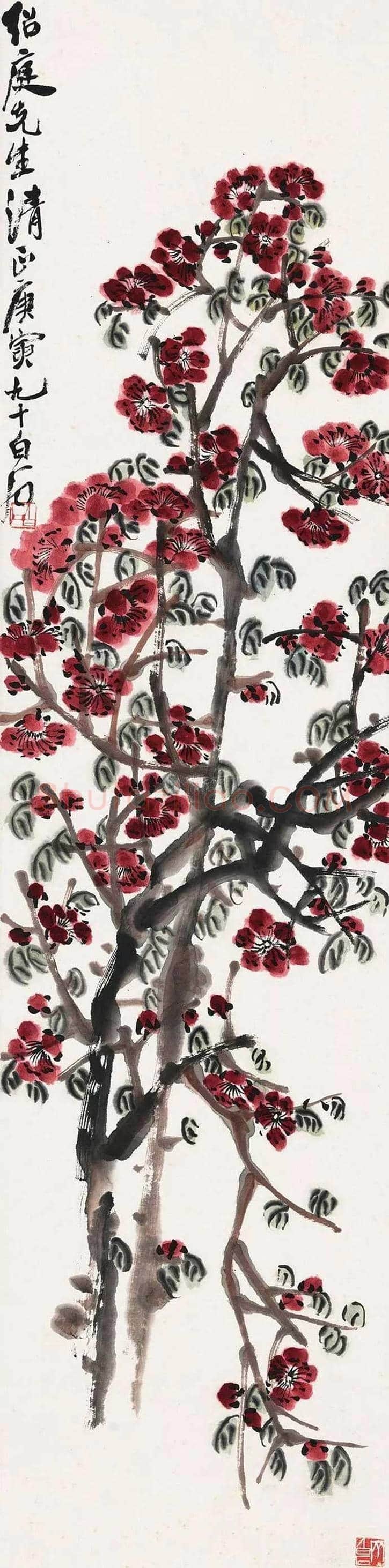 齐白石笔下的桃花欣赏 | 书画讲解