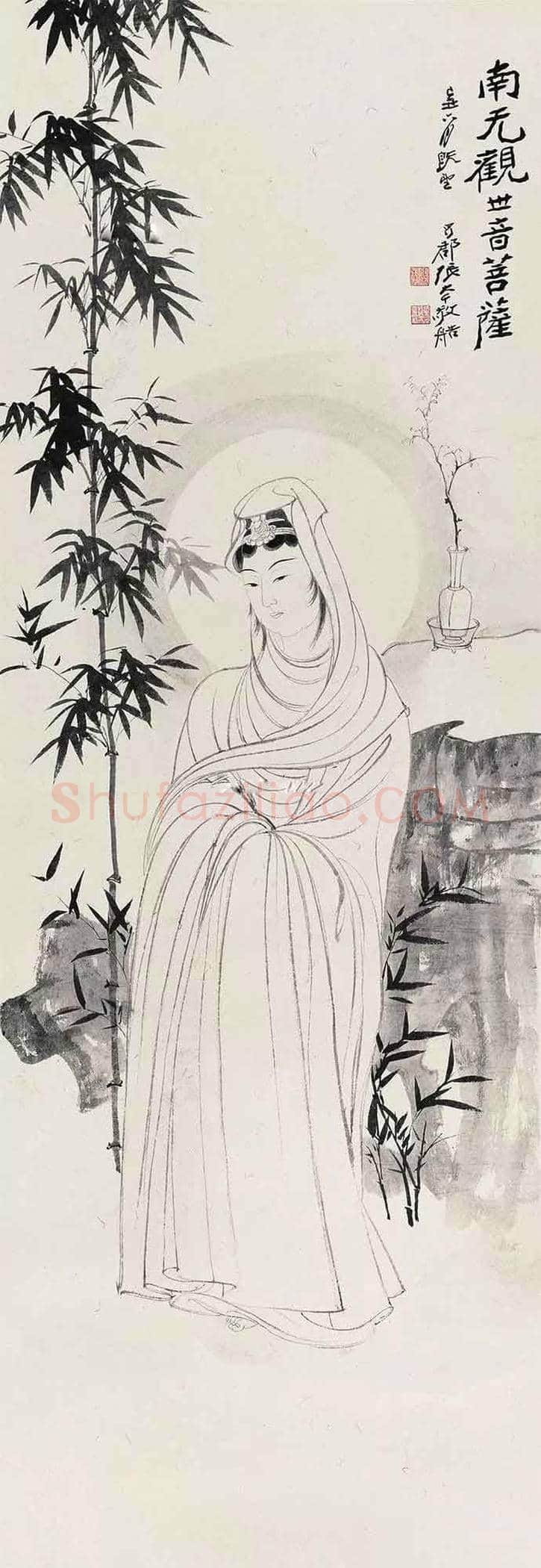 张大千笔下的观音画像 | 书画文摘