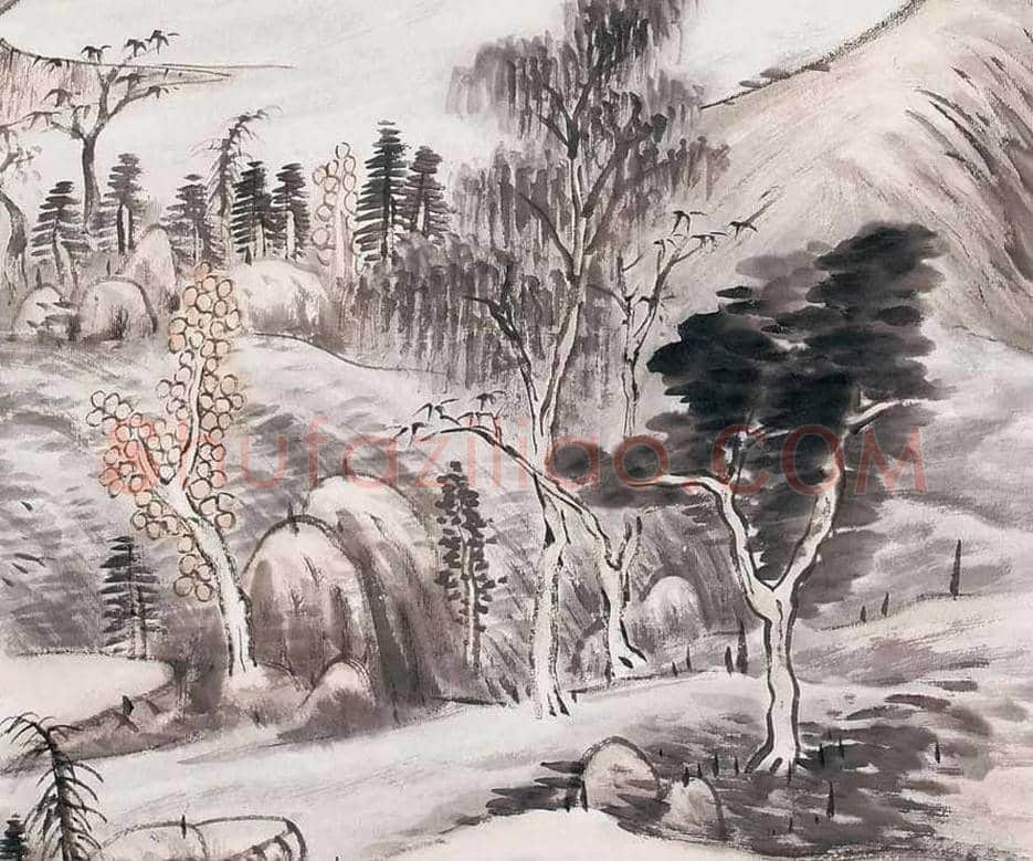 黄胄 《仿八大山水》赏析 | 书画科普