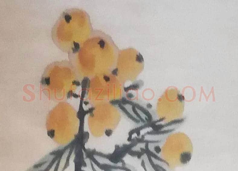 清末海派大师吴昌硕力作《黄金果》,6尺 | 国画作品