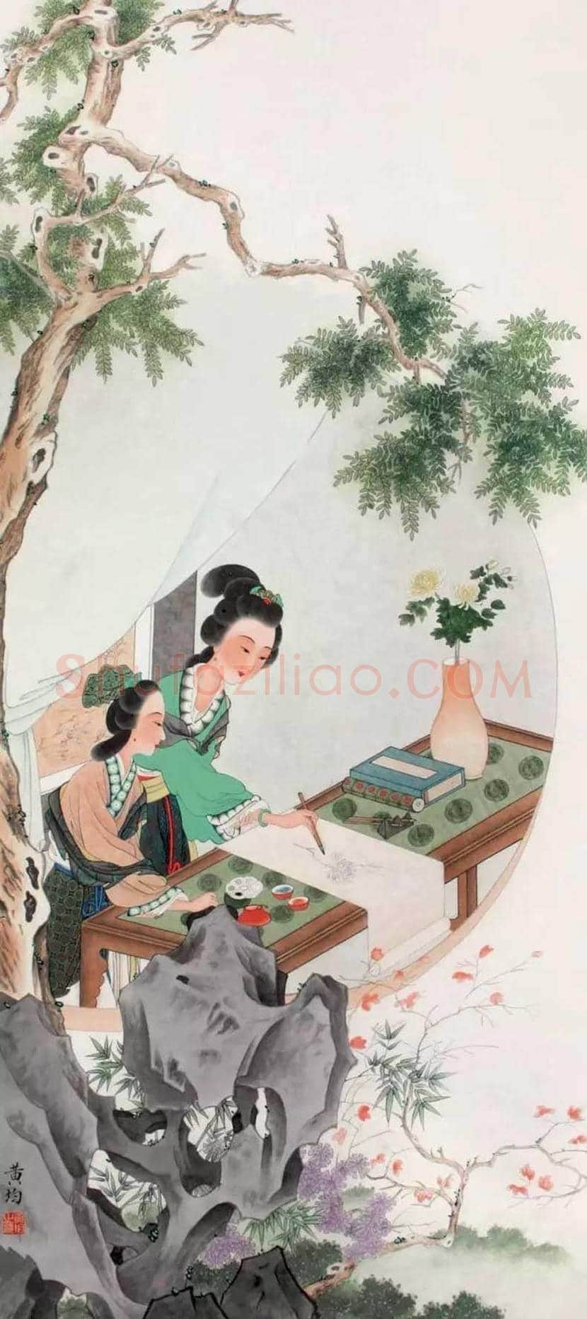 黄均工笔人物画欣赏 | 书画资料