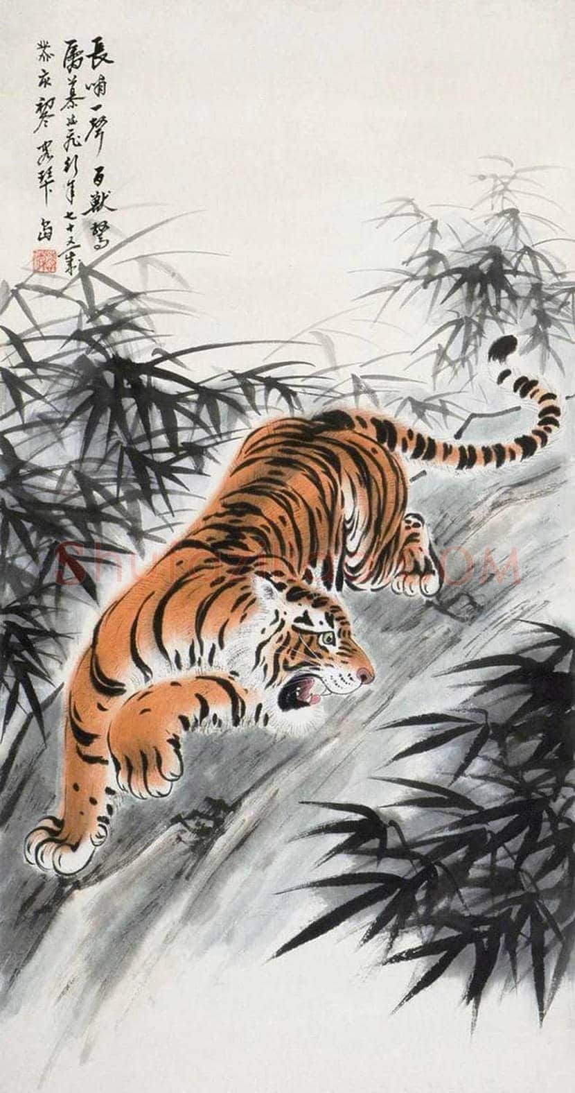 慕凌飞画虎作品欣赏 | 书画科普
