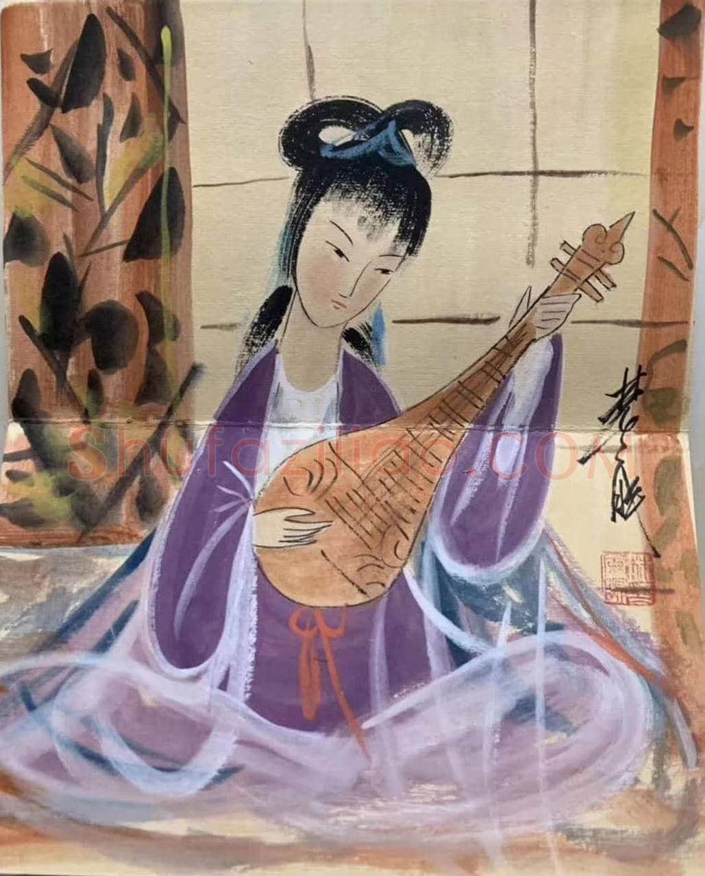 林风眠册页《八美图》，仕女画集大成之作 | 国画欣赏