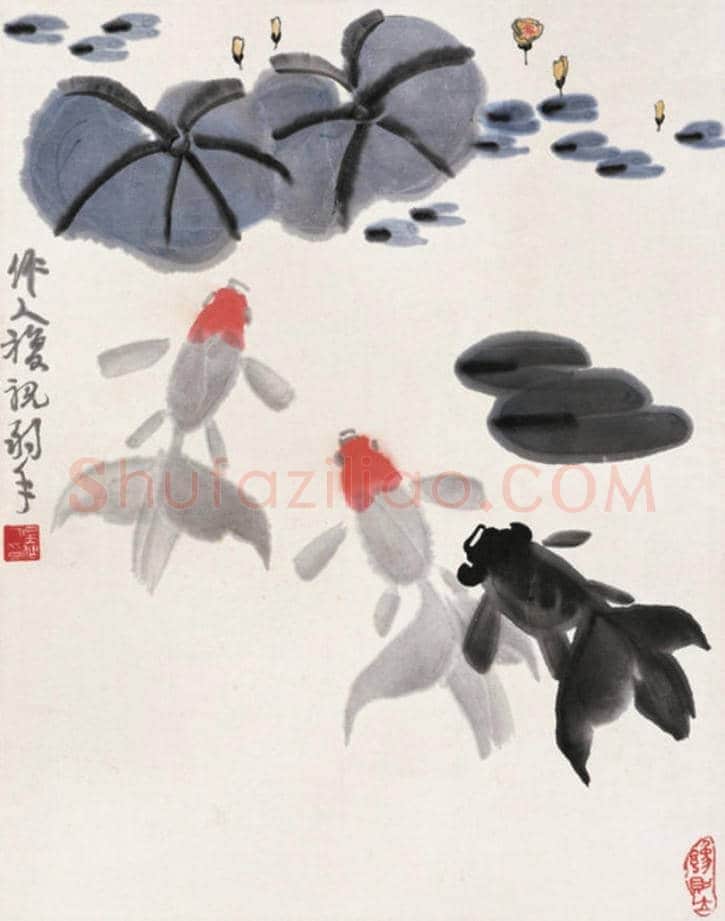 吴作人金鱼画作欣赏 | 书画文摘