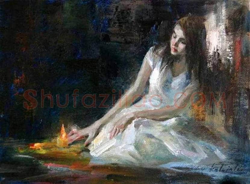 凯文·雷画中的舞女，体现一种静谧的美！ | 书画文摘