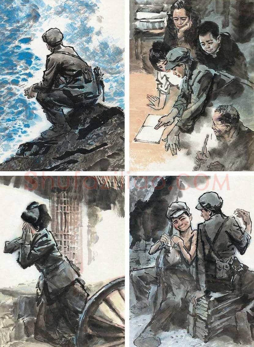 红色画家董辰生的插图作品欣赏 | 书画学堂