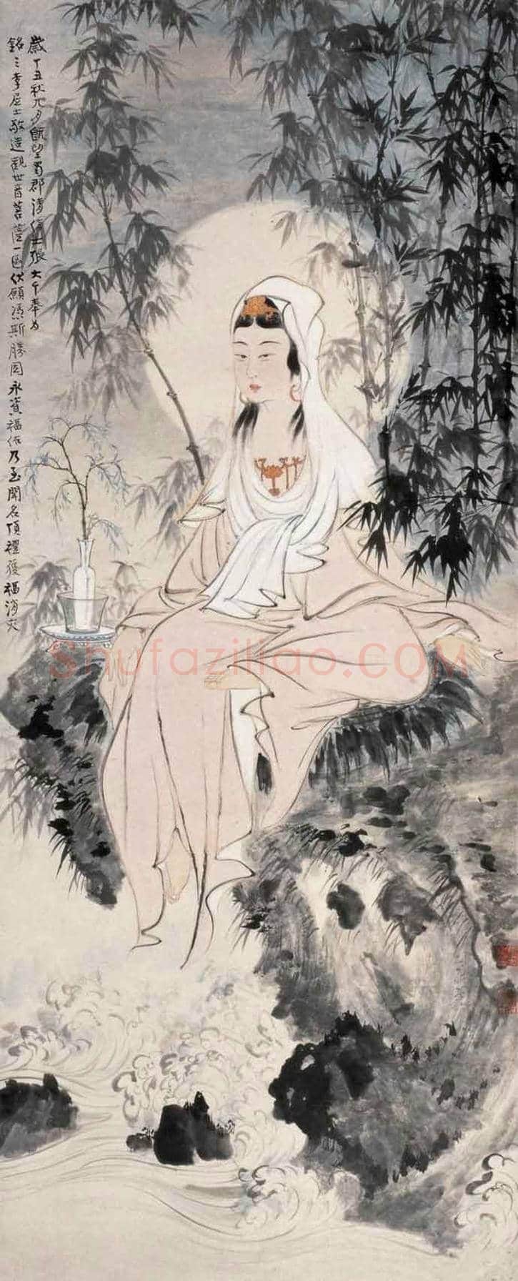 张大千笔下的观音画像 | 书画文摘