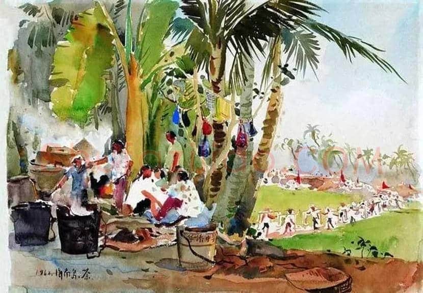 吴冠中水彩画作品欣赏 | 书画文摘