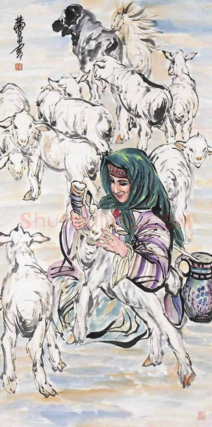 黄胄笔下的牛马羊 | 书画文摘