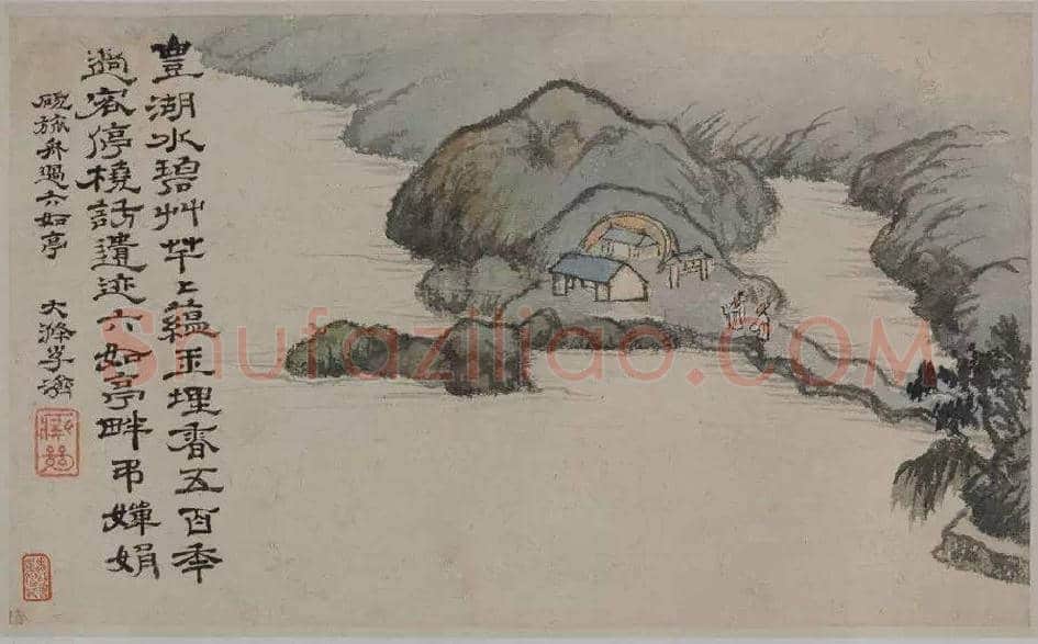 石涛神品《石涛上人山水册》欣赏 | 书画百科
