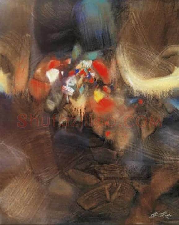 朱德群(1951-2004期间)作品欣赏 | 书画百科