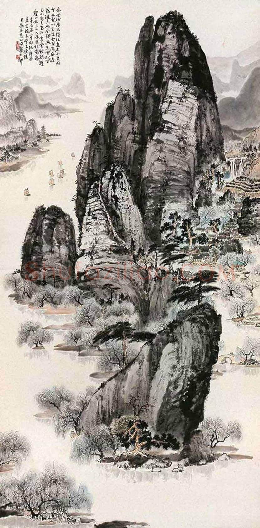秦古柳山水画欣赏 | 书画科普