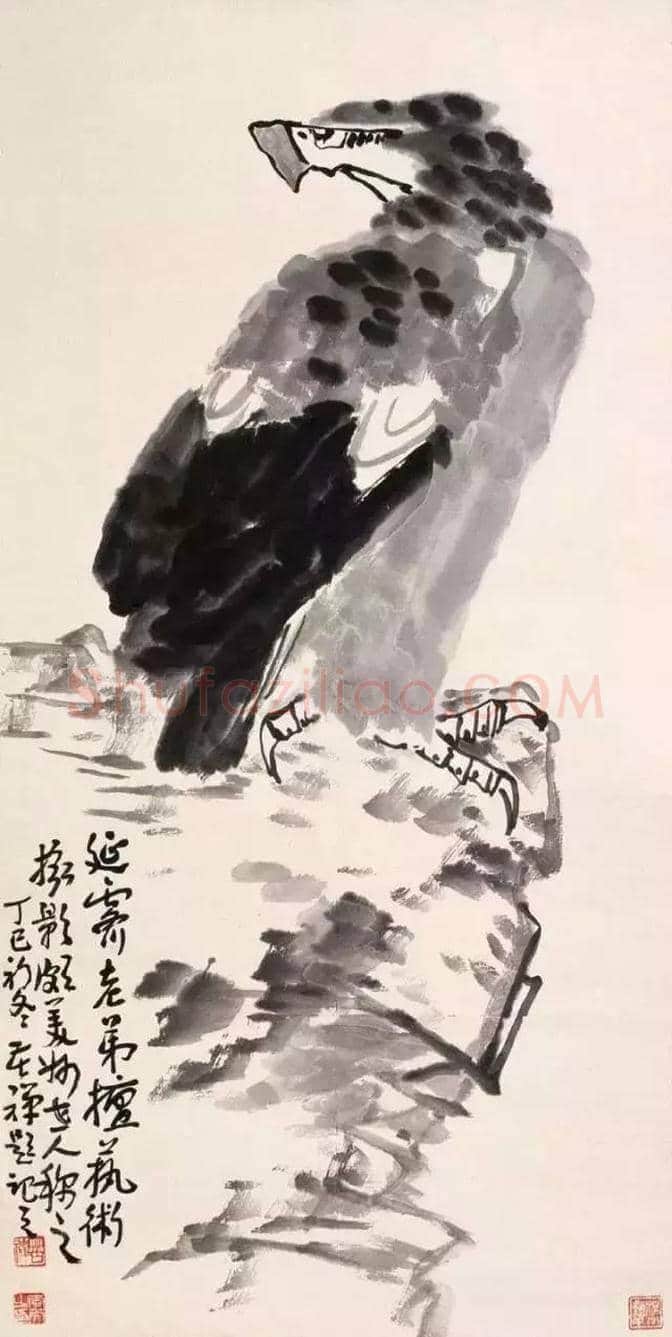 齐白石、李苦禅师徒二人画鹰，各有千秋！ | 书画资料