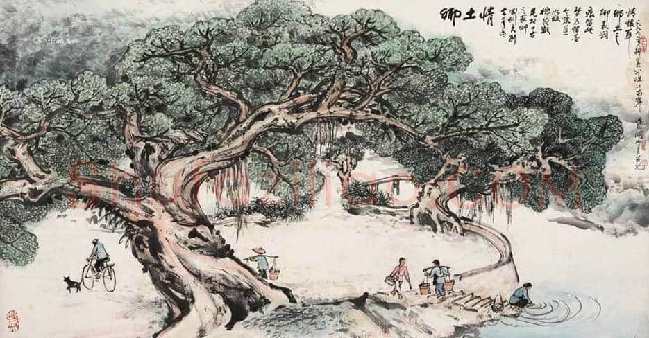 关山月作品《乡土情》欣赏 | 书画知识