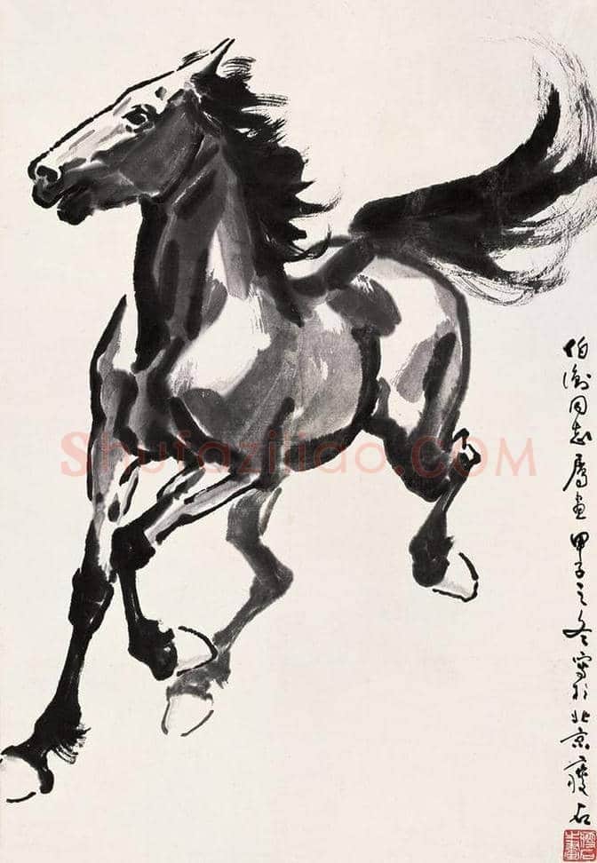 尹瘦石画马作品欣赏 | 书画资料
