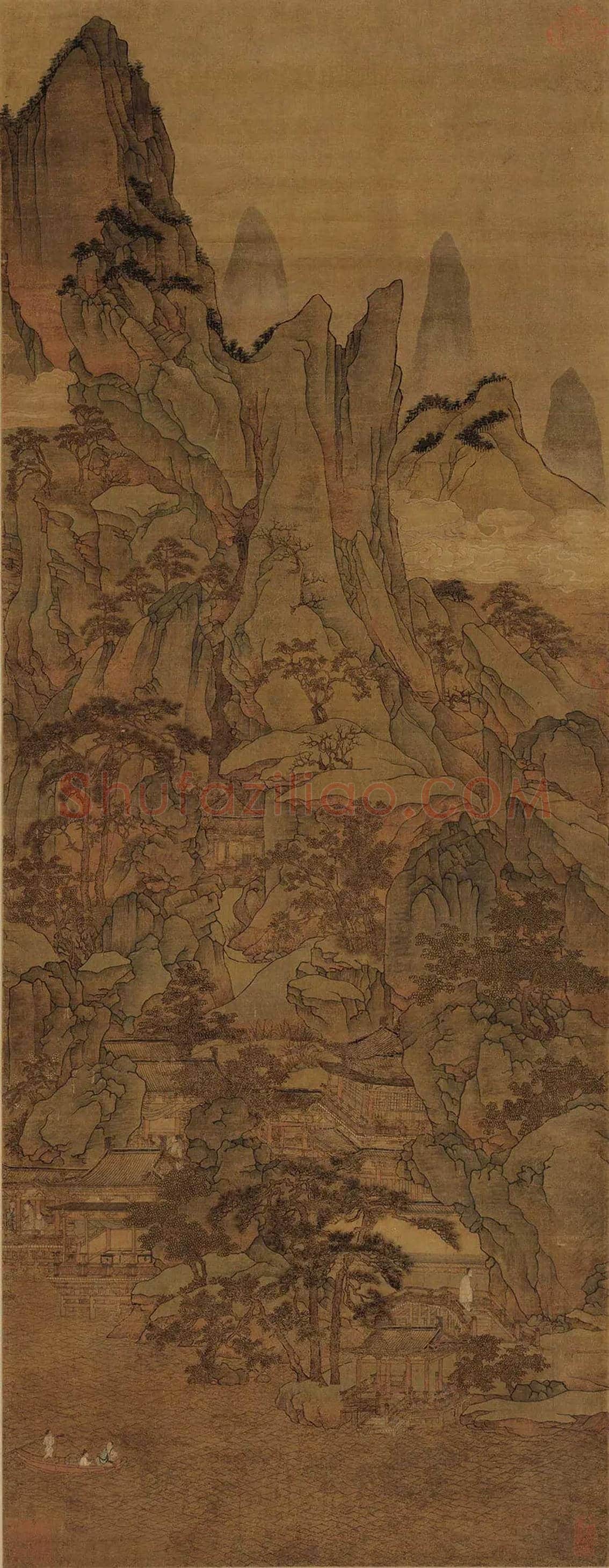胡廷晖《春山泛舟图》欣赏 | 书画知识