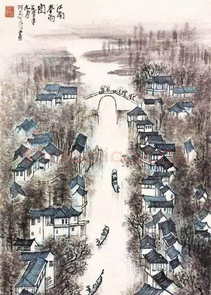李可染笔下的春色图 | 书画资料