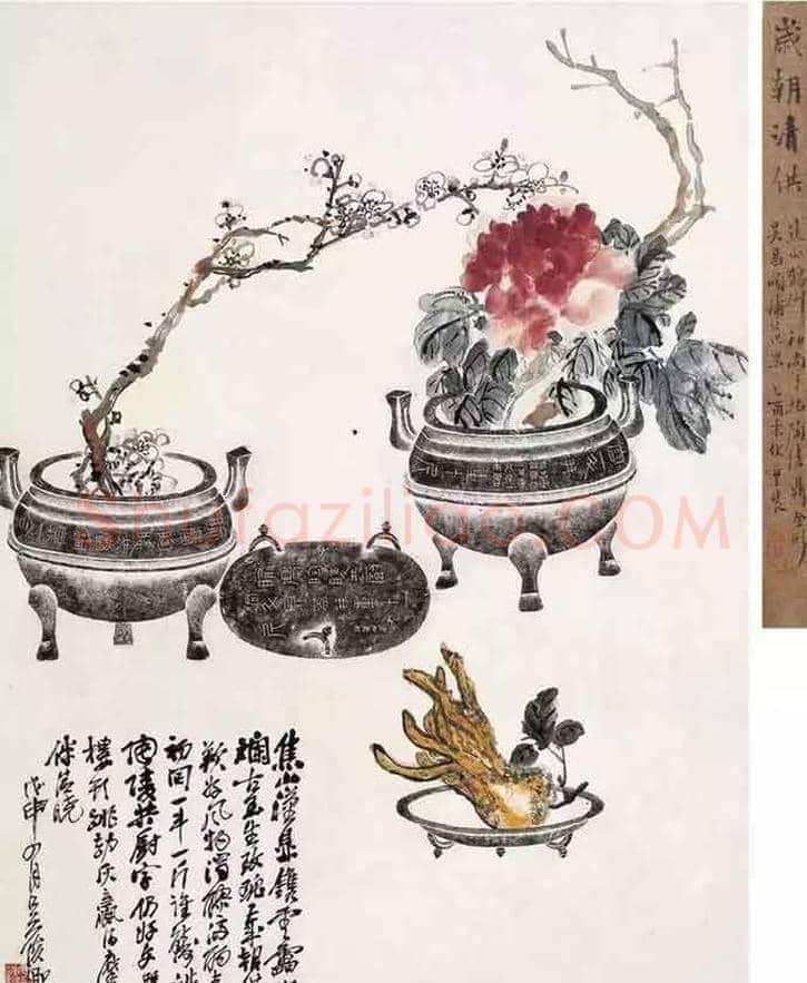 史上最全《岁朝清供图》:潘天寿、张大千、梅兰芳等 | 书画学堂