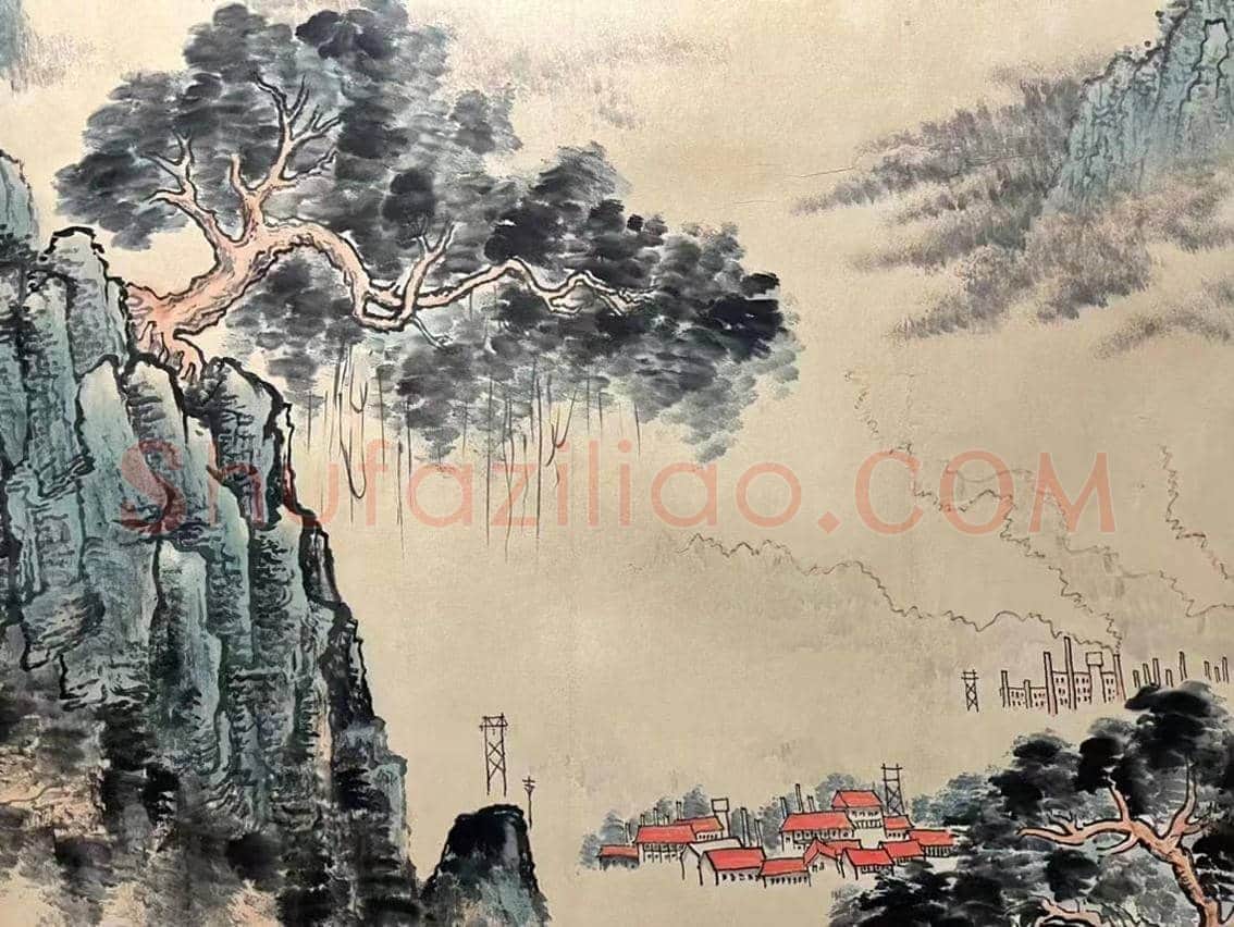 钱松嵒《长城万里无限风光》,丈二钜制 | 国画作品