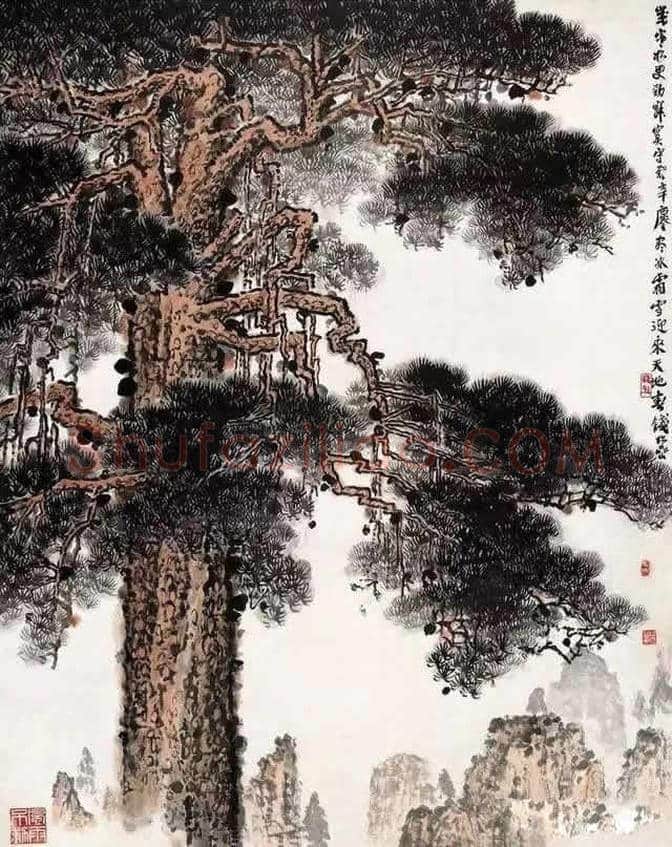 钱松嵒画松力作欣赏 | 书画学堂