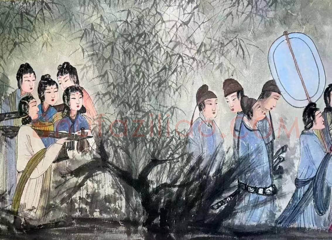 傅抱石长卷《丽人行》，铭心经典再现！ | 国画欣赏