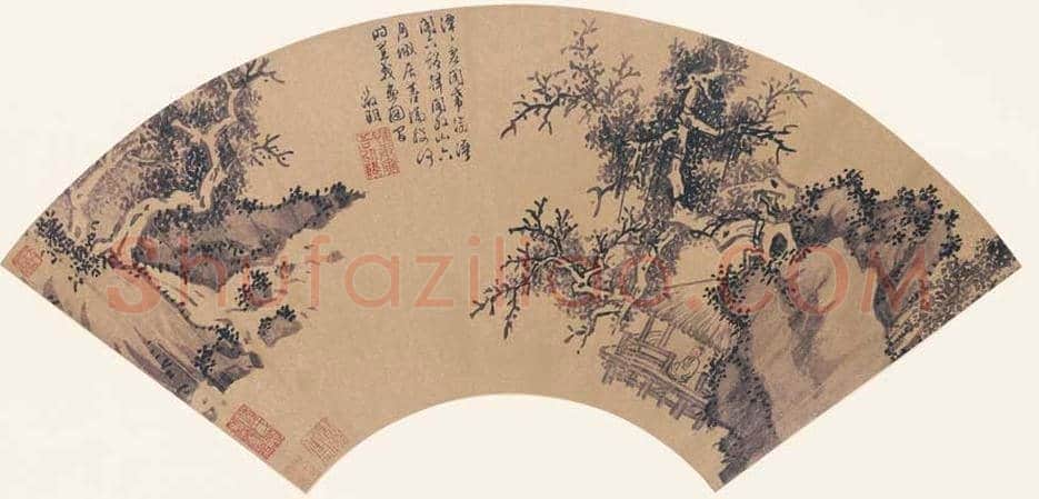 文徵明扇面画图赏《文徵明便面畫选集》 | 著名国画图片