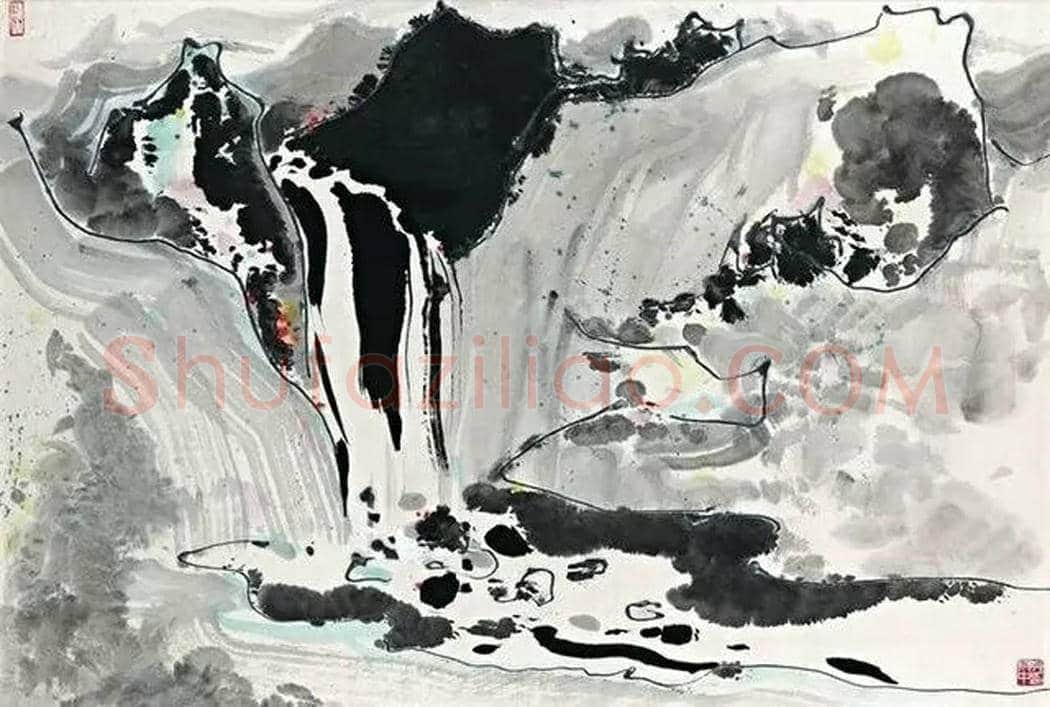 吴冠中笔下的瀑布欣赏 | 书画百科