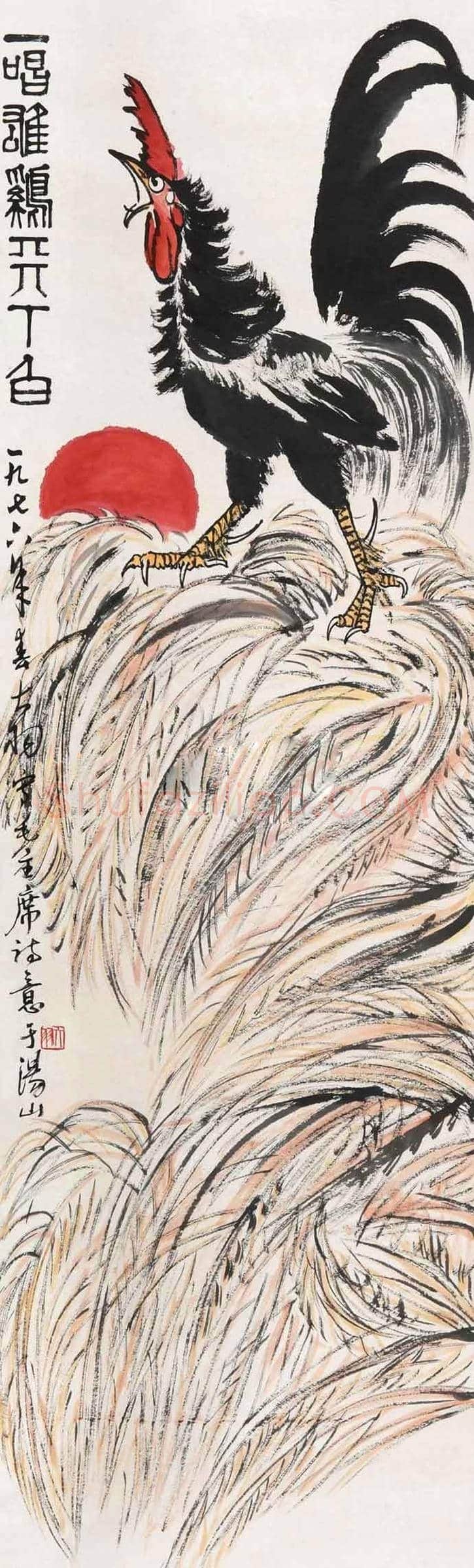 陈大羽《一唱雄鸡天下白》拍卖价格 | 书画知识