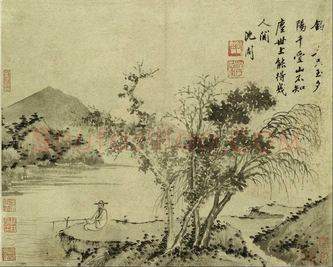 沈周作品《垂钓》欣赏 | 书画百科
