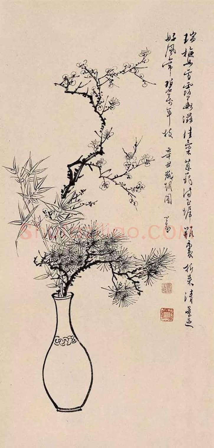史上最全《岁朝清供图》:潘天寿、张大千、梅兰芳等 | 书画学堂