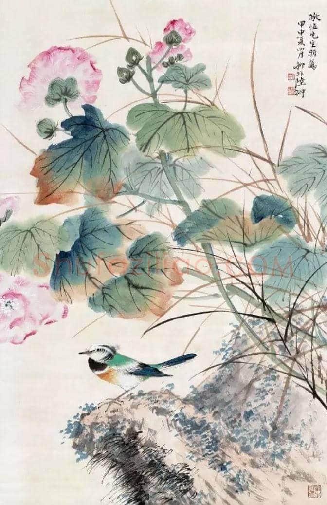 谢稚柳等名家笔下芙蓉花开 | 书画百科