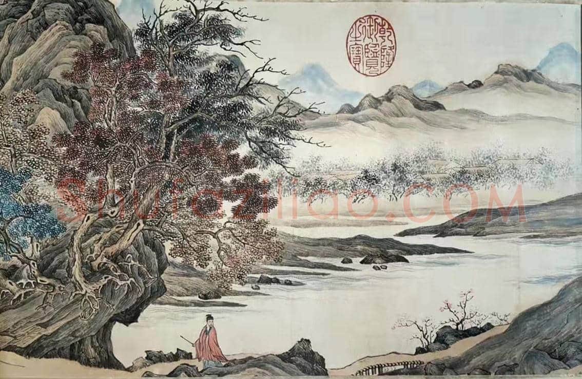 清宫御藏——唐寅《溪山逸趣图》卷 | 国画图片